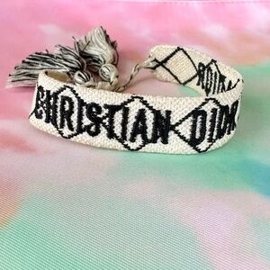 Christian Dior Black and White Friendship Bracelet
